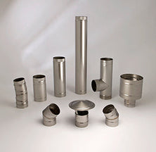 Flue Pipes in all different sizes. You can get the joints, pipes made of stainless steel, iron, plastic or any material