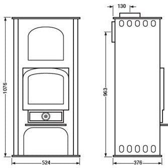 Clearview Pioneer Oven Wood Burning / Multifuel Stove