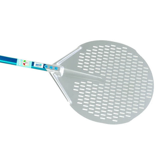 GI Metal Aluminium Round Perforated Pizza Peel