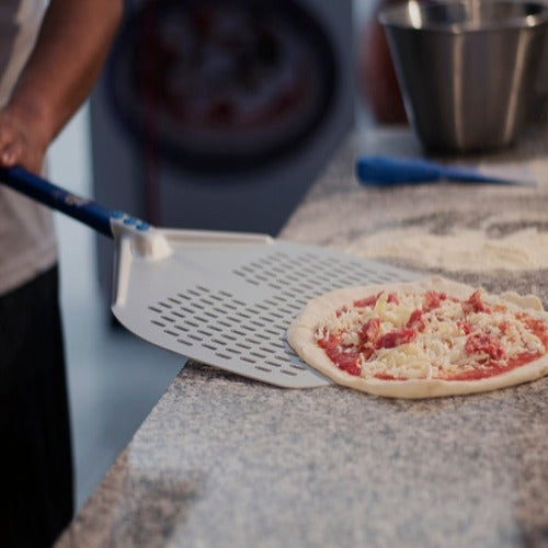 GI Metal Aluminium Rectangular Perforated Pizza Peel