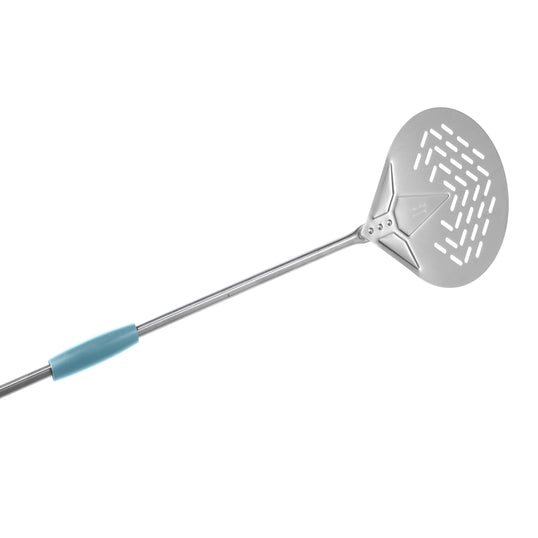 GI Metal Aluminium Round Perforated Pizza Peel - Evoluzione Line