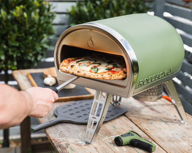Roccbox comes with oven, gas burner, gas regulator, pizza peel, bottle opener, user manual and recipe book by Gozney | Dual Fuel Option