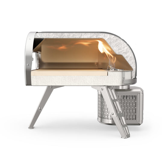 Roccbox comes with oven, gas burner, gas regulator, pizza peel, bottle opener, user manual and recipe book by Gozney | Dual Fuel Option