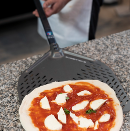 GI Metal Aluminium Rectangular Perforated Pizza Peel -  Evoluzione Line