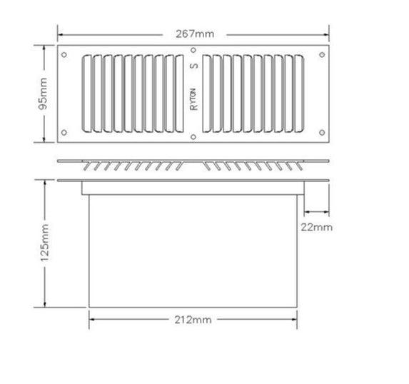 Floor Ventilator - Chrome