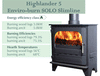 Dunsley Highlander 5  Enviro-burn Stove at denby dale stoves