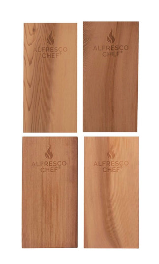 Cedar Wood Grilling Planks (Set of 4) by Alfresco Chef