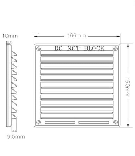 Products 6×6 Louvre Ventilator - White