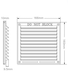 Products 6×6 Louvre Ventilator - White