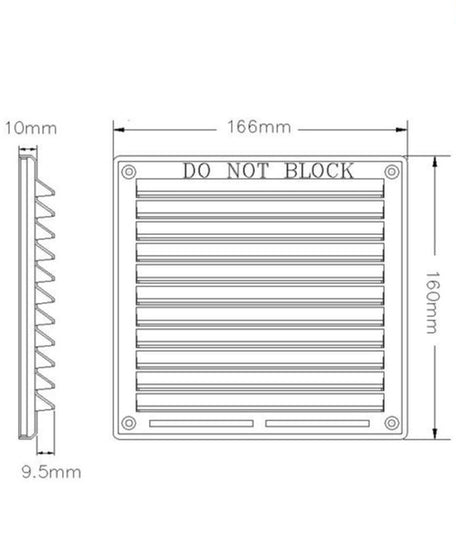 Rytons 6×6 Louvre Ventilator